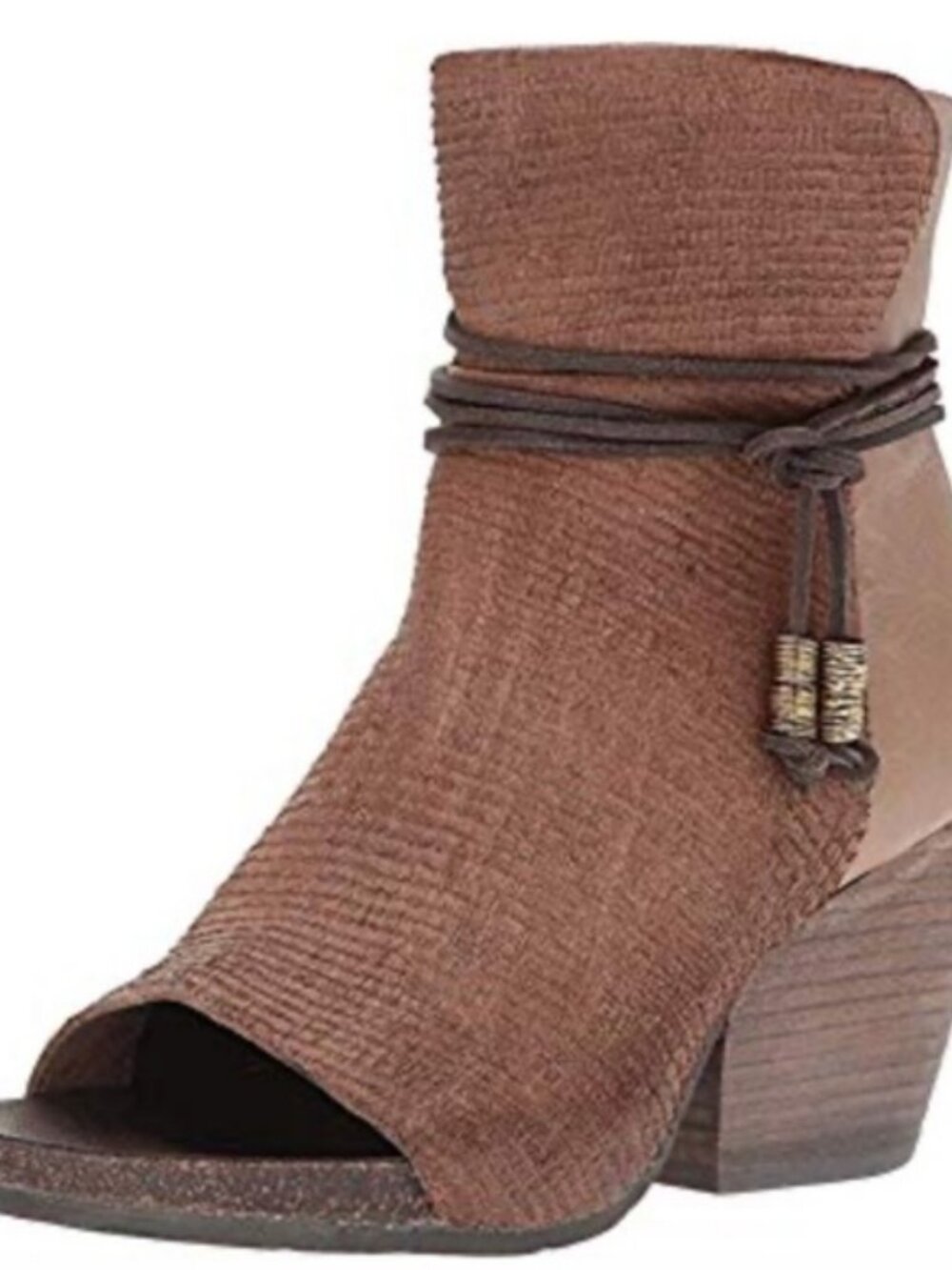 OTBT Women's Vagabond Open ToeBooties Brown Ankle chunky Y2K festival women 8.5
